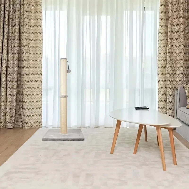 Cat Scratching Post with Sisal Rope & Soft Plush – Stable Vertical Scratcher