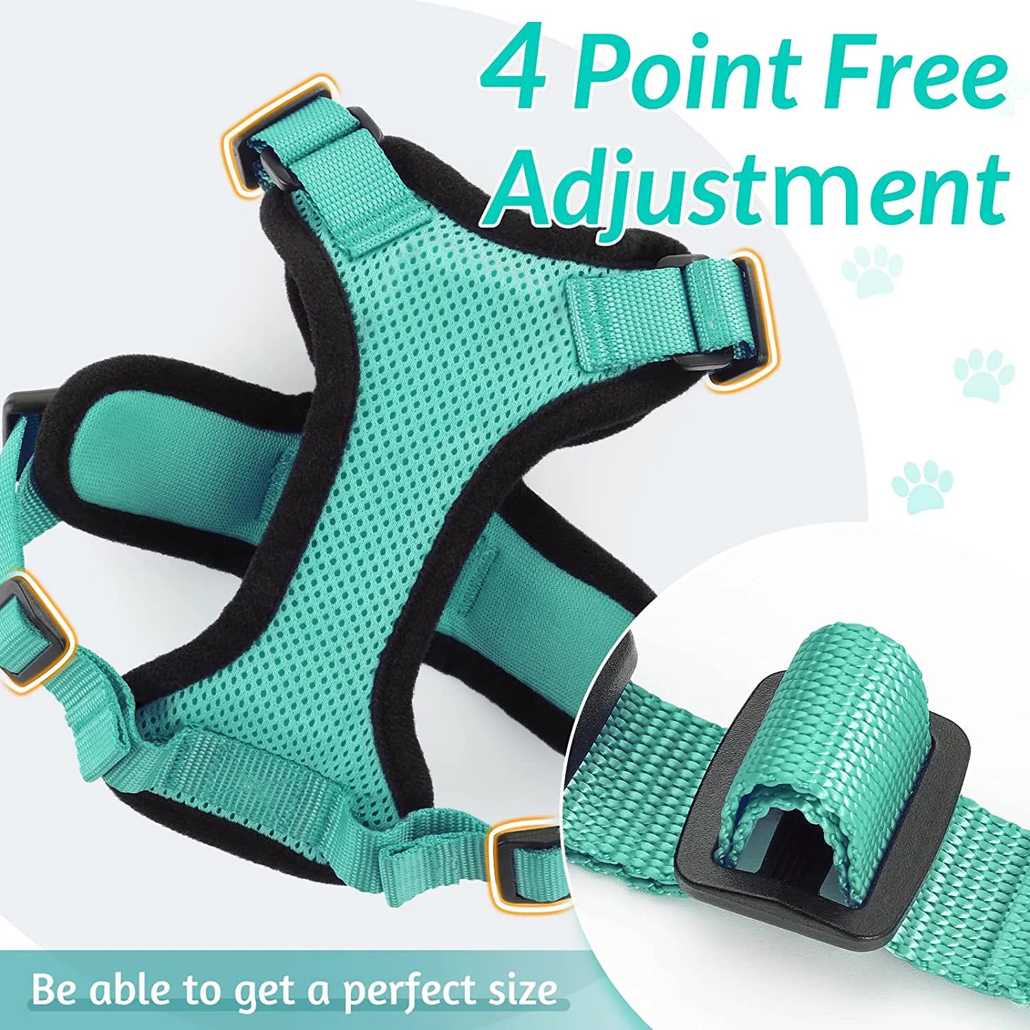 Comfort-Fit Cat Harness & Leash Set — Escape-Proof, Adjustable, and Breathable Walking Kit