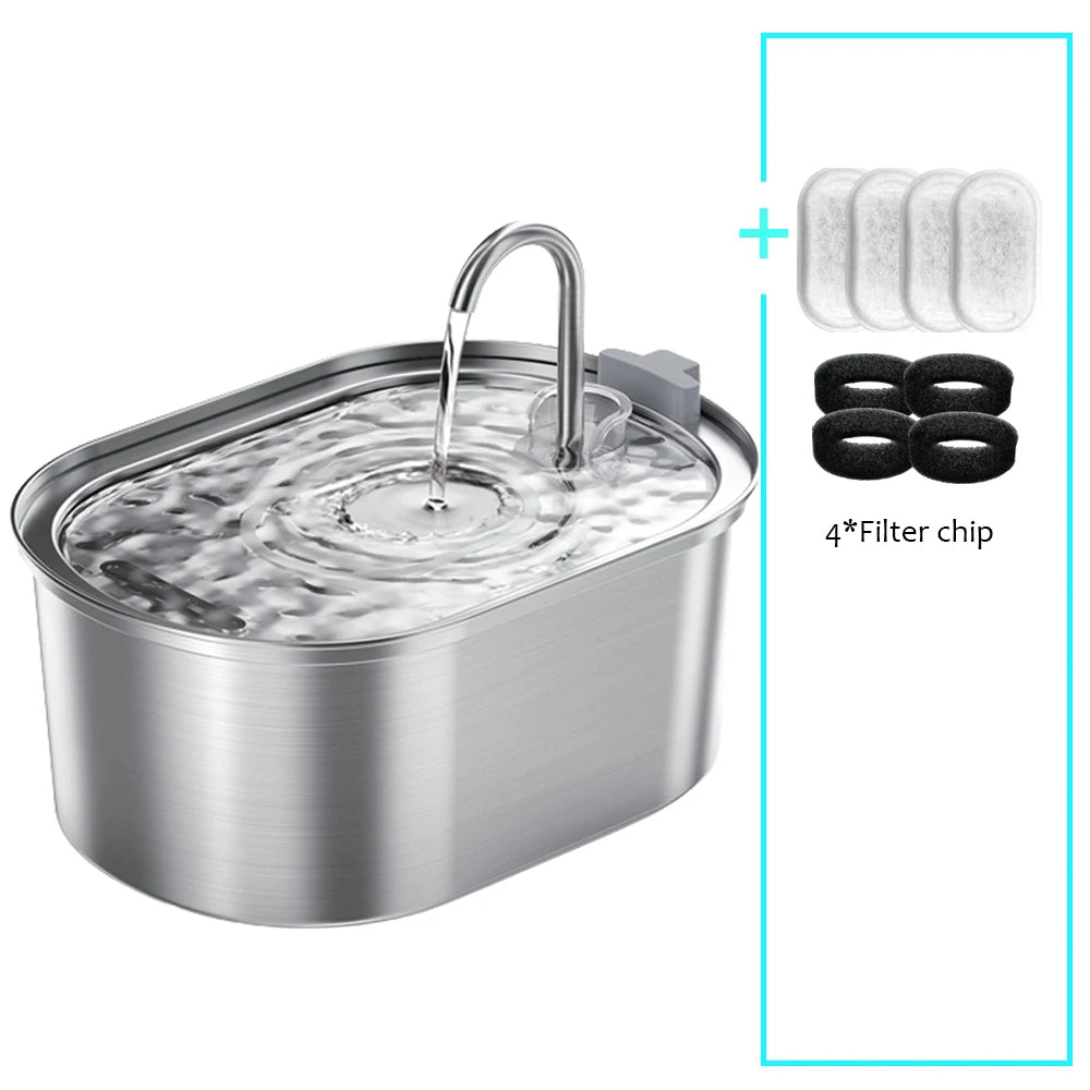 Anti-Slip Pet Water Fountain for Cats & Dogs — Quiet Automatic Hydration System with Steady Flow