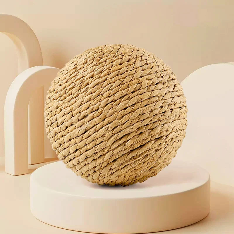 Interactive Sisal Cat Scratching Ball Toy – Teething & Teeth Cleaning with Sound