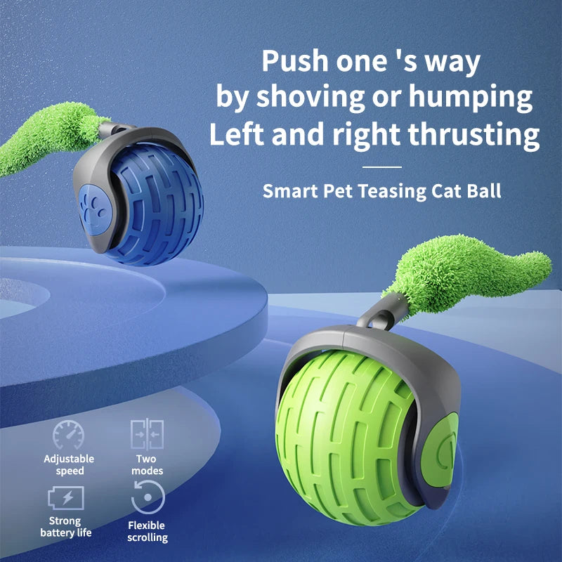 Smart Interactive Rolling Ball Cat Toy – USB Rechargeable Automatic Toy for Indoor Cats