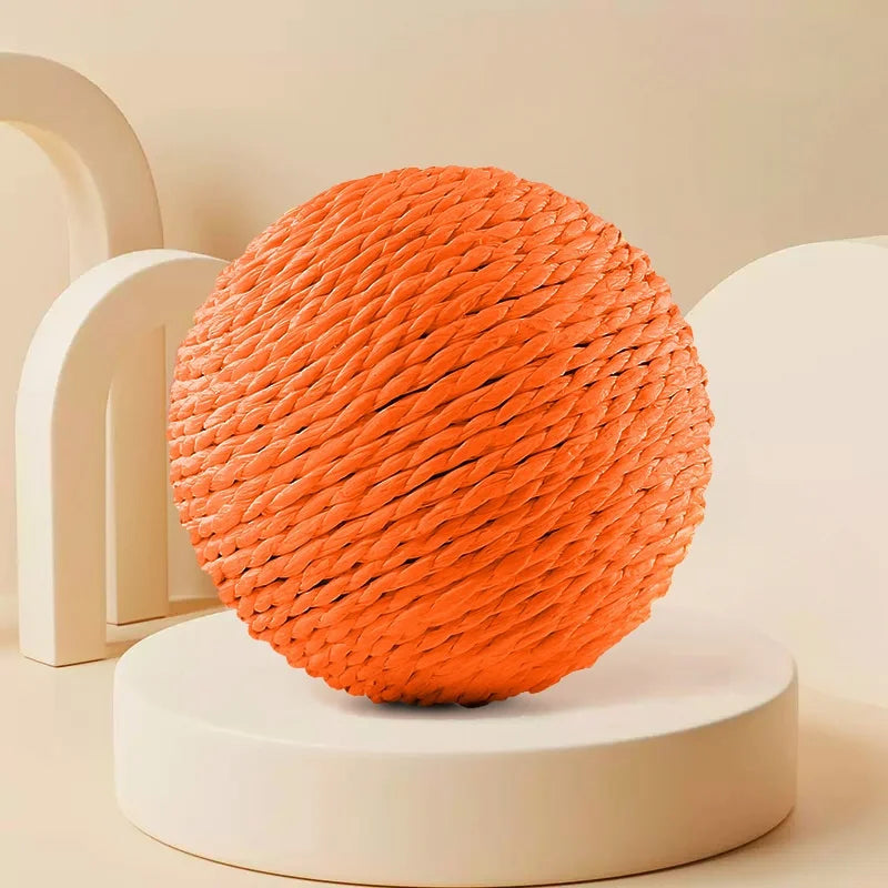 Interactive Sisal Cat Scratching Ball Toy – Teething & Teeth Cleaning with Sound